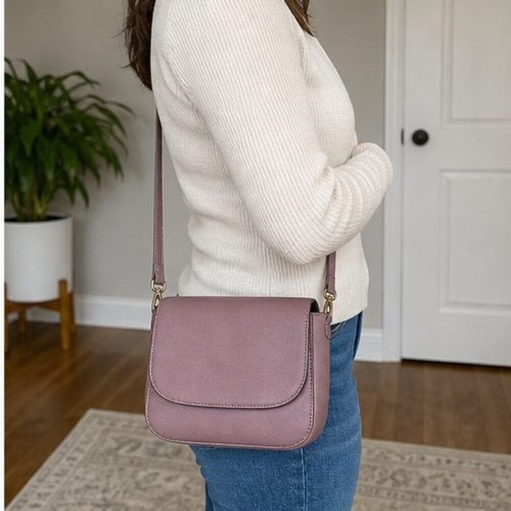 Slate Saffiano Crossbody Bag - Picture 3 of 6